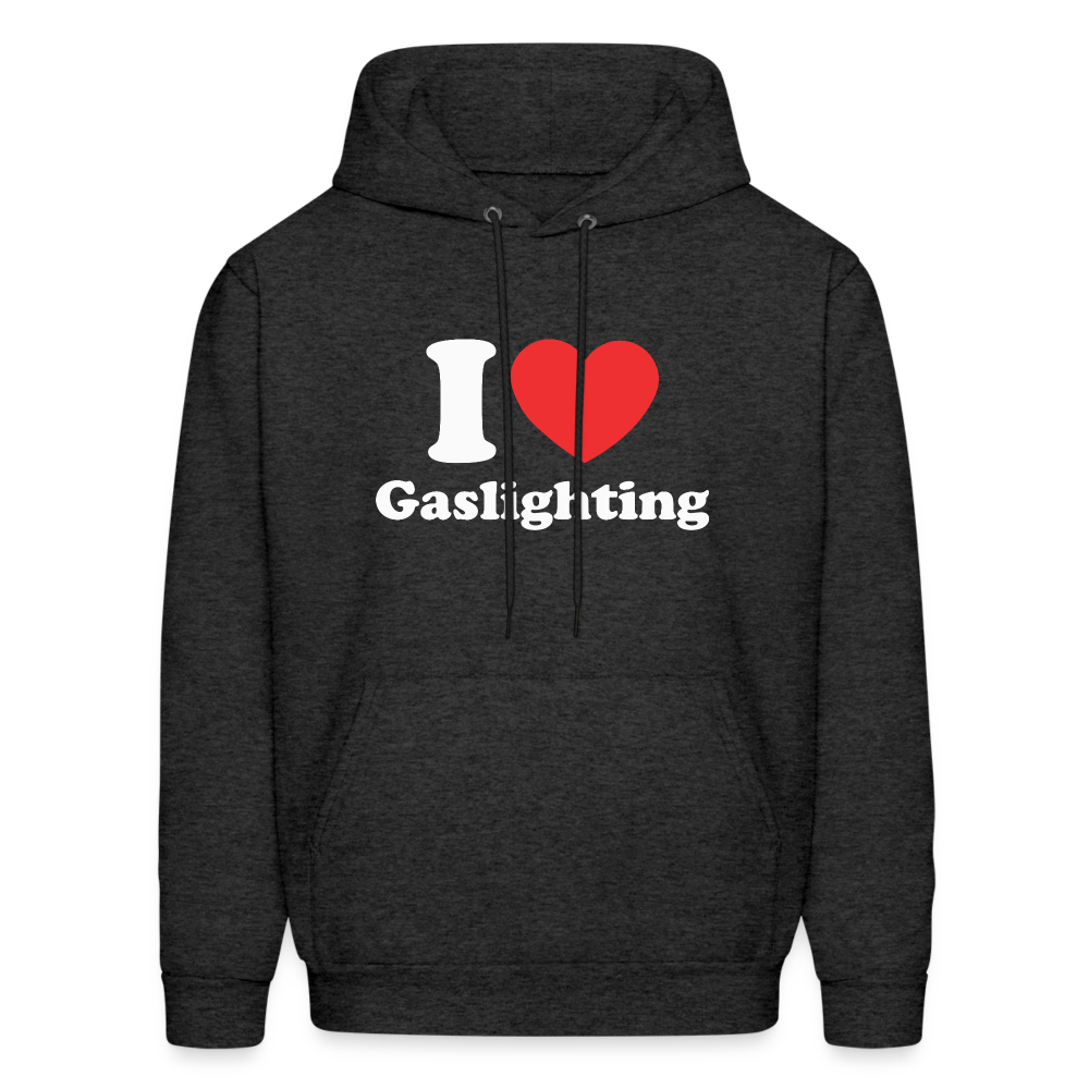 I Heart Gaslighting Hoodie - charcoal grey