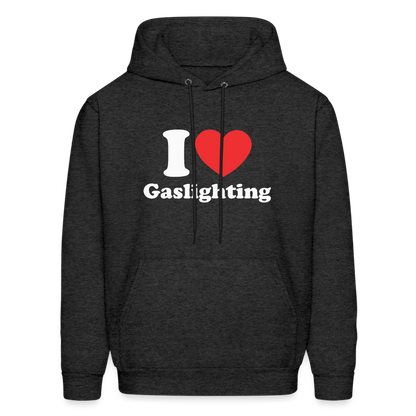 I Heart Gaslighting Hoodie - charcoal grey