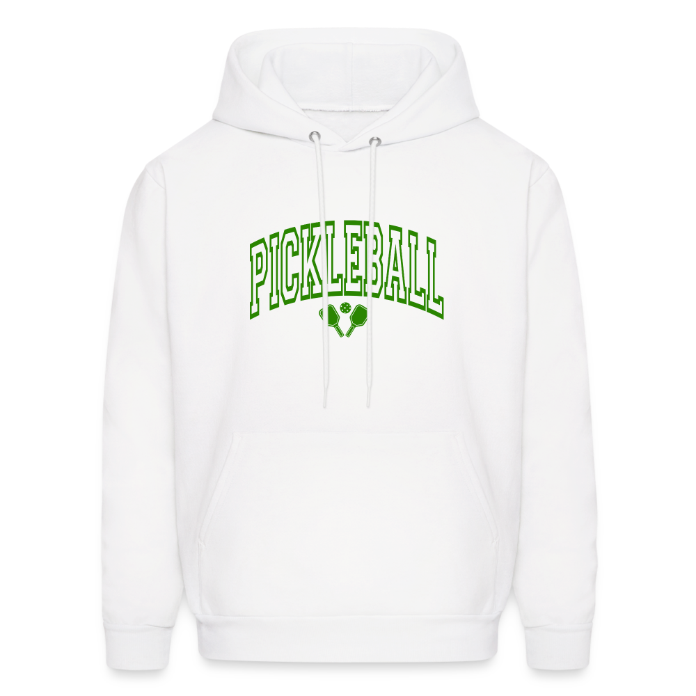 Pickleball Hoodie (Arched Green Letters) - white