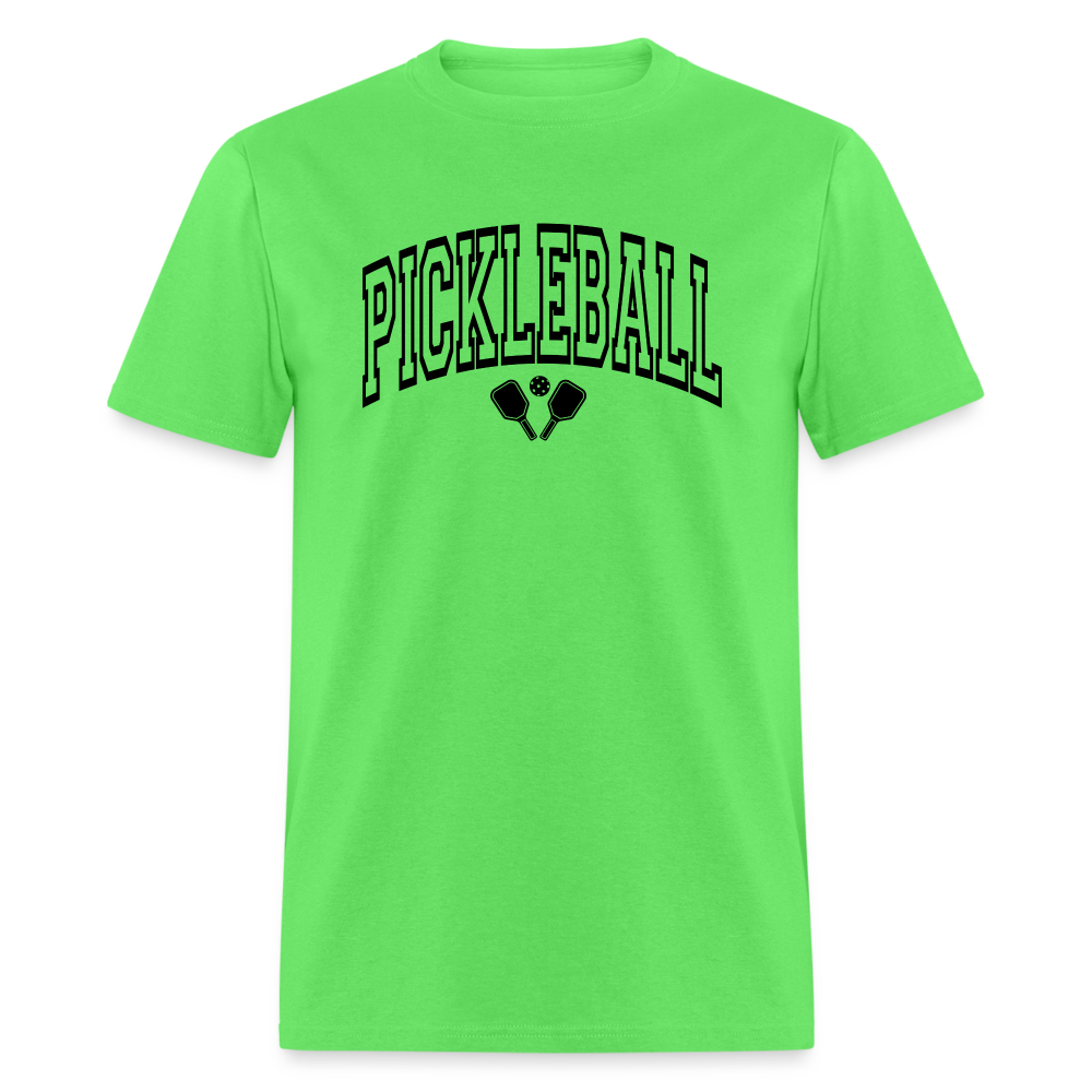 Pickleball T-Shirt (Arched Black Letters) - kiwi