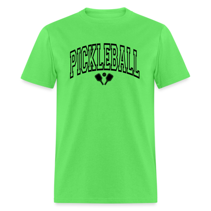 Pickleball T-Shirt (Arched Black Letters) - kiwi