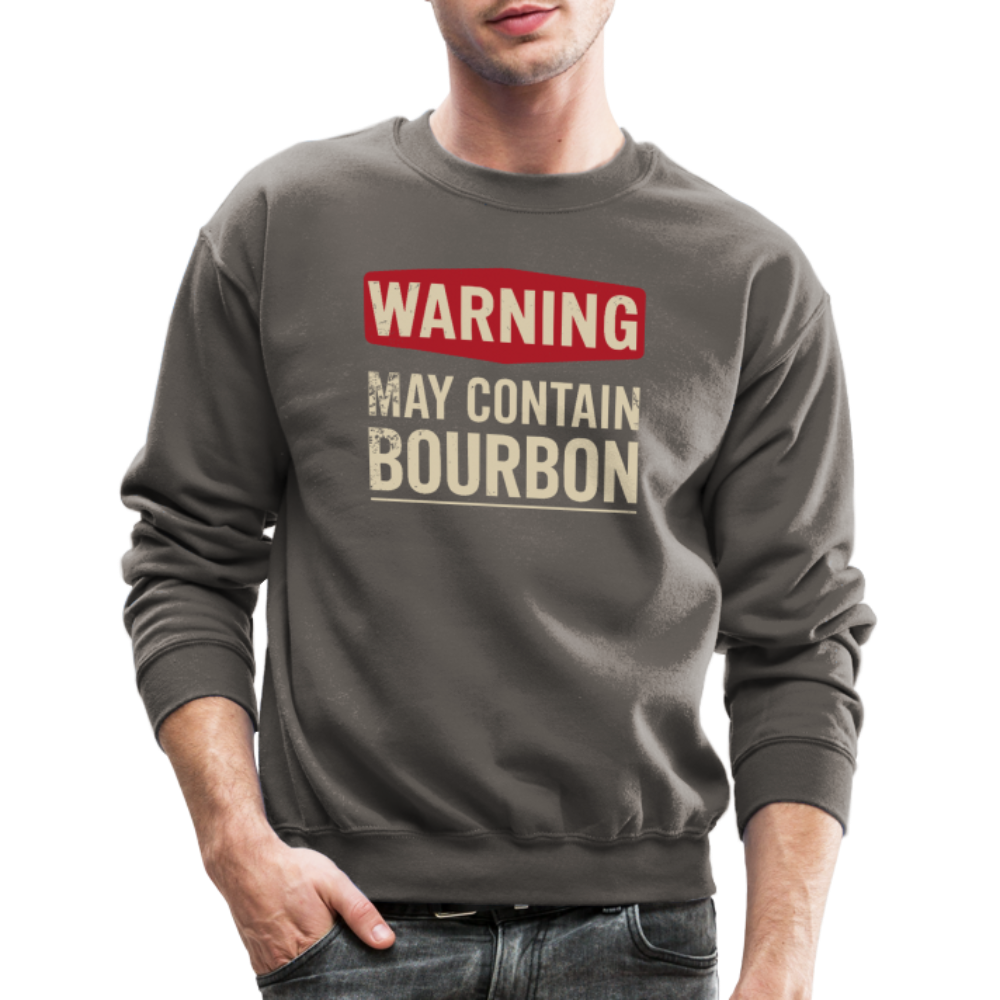 Warning May Contain Bourbon Sweatshirt - asphalt gray