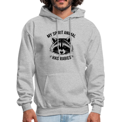 My Spirit Animal Has Rabies Hoodie - Color: heather gray