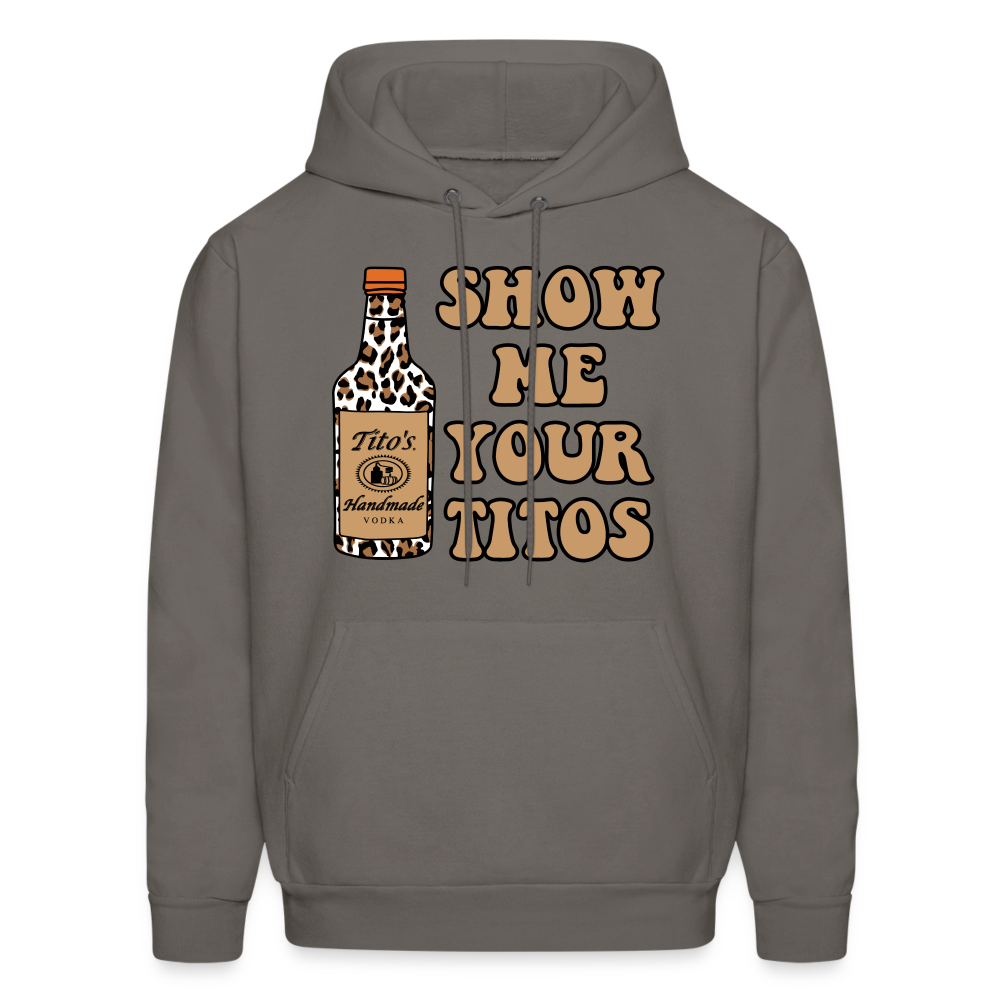 Funny Vodka (Show Me Your Tito's) Hoodie - asphalt gray