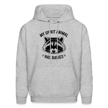 My Spirit Animal Has Rabies Hoodie - Color: heather gray