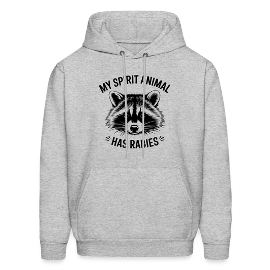 My Spirit Animal Has Rabies Hoodie - Color: heather gray