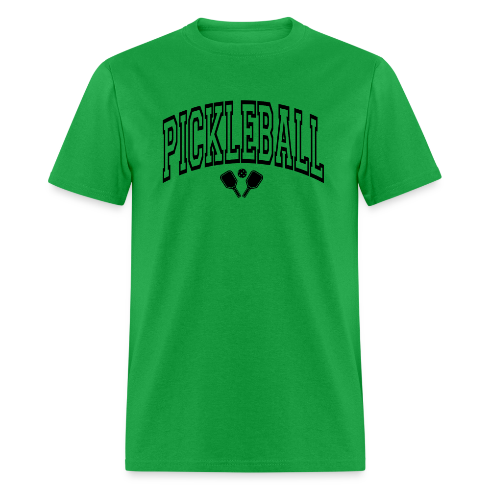 Pickleball T-Shirt (Arched Black Letters) - bright green