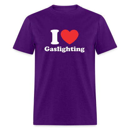 I Heart Gaslighting T-Shirt - purple