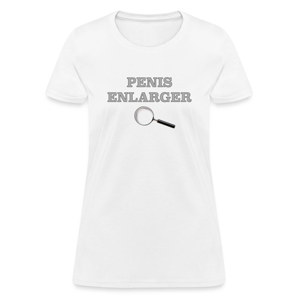 Penis Enlarger Women's T-Shirt (Funny Adult Humor) Color: white