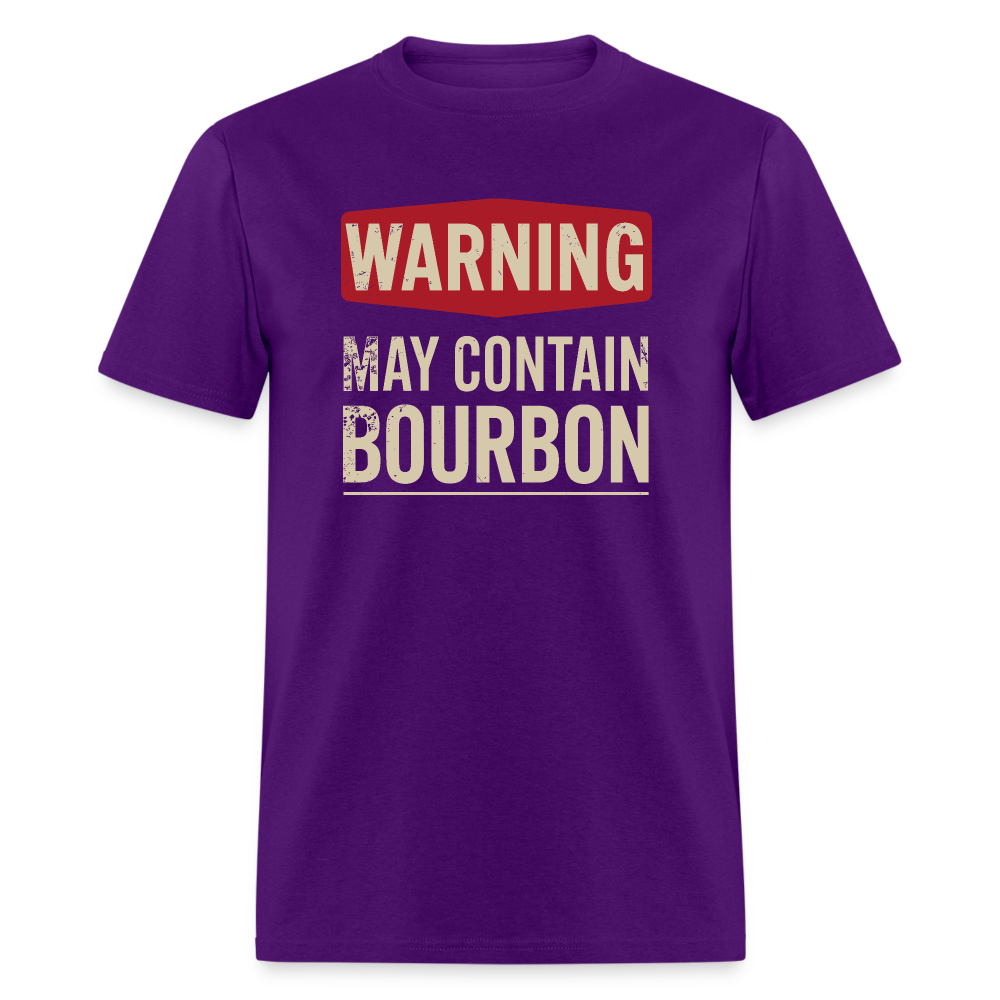 Warning May Contain Bourbon T-Shirt - purple