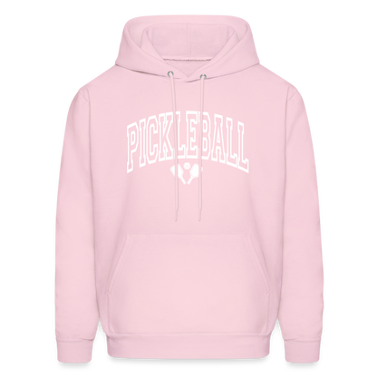 Pickleball Hoodie (Arched White Letters) - pale pink