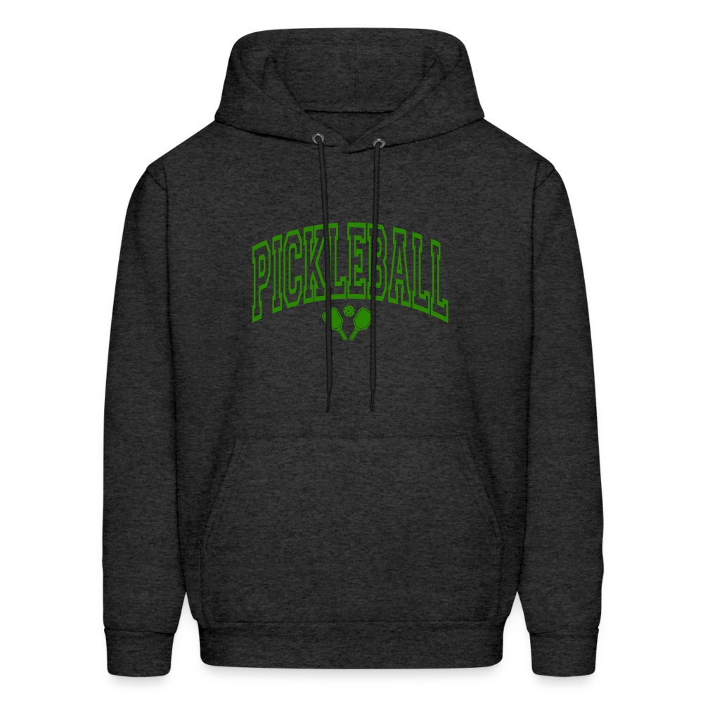 Pickleball Hoodie (Arched Green Letters) - charcoal grey