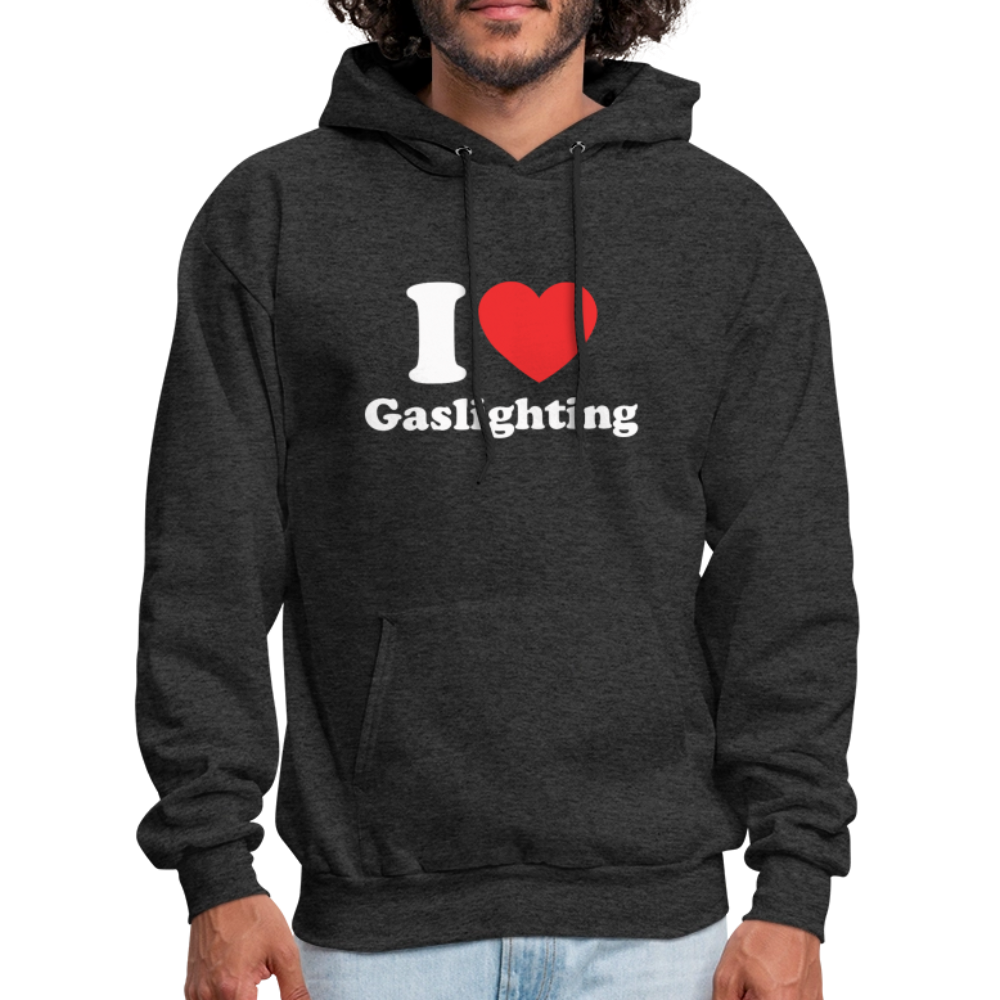 I Heart Gaslighting Hoodie - charcoal grey