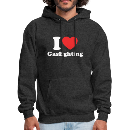 I Heart Gaslighting Hoodie - charcoal grey