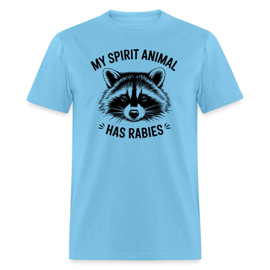 My Spirit Animal Has Rabies T-Shirt - Color: aquatic blue