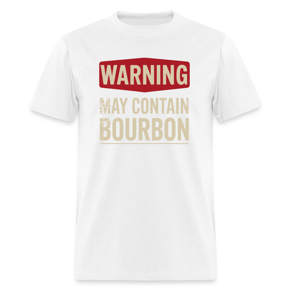 Warning May Contain Bourbon T-Shirt - white