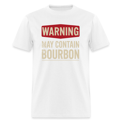 Warning May Contain Bourbon T-Shirt - white