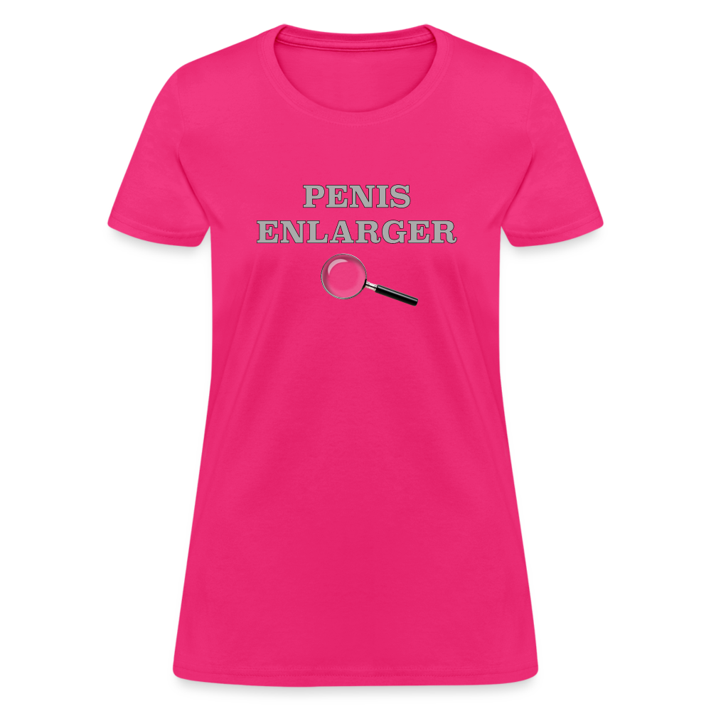 Penis Enlarger Women's T-Shirt (Funny Adult Humor) Color: fuchsia