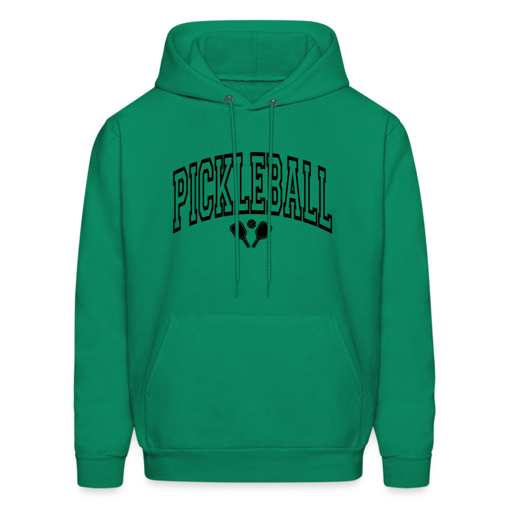 Pickleball Hoodie (Arched Black Letters) - kelly green