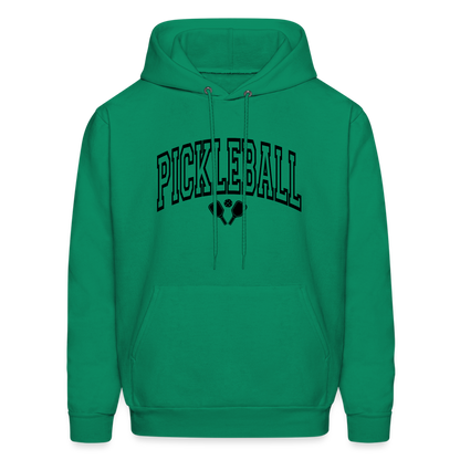 Pickleball Hoodie (Arched Black Letters) - kelly green