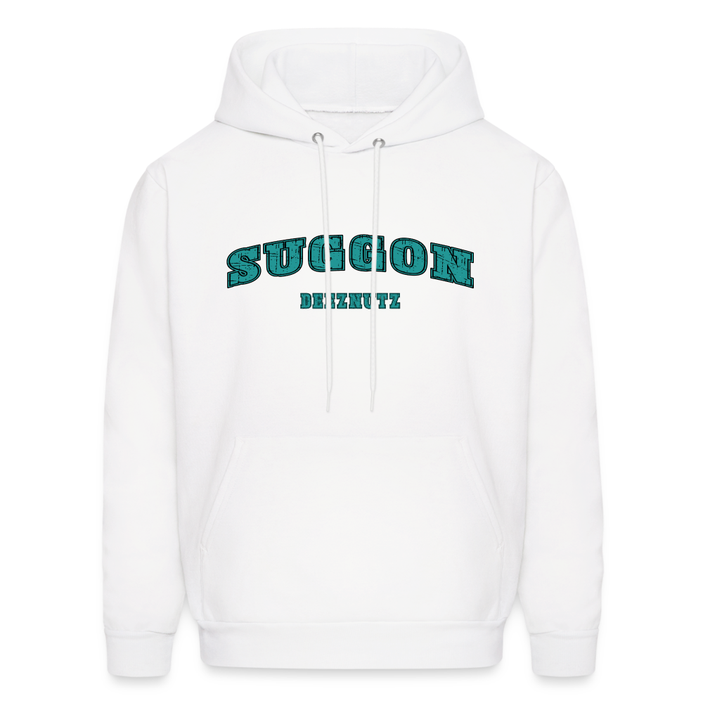 Suggon Deeznutz Hoodie (Funny Adult Humor) Color: white