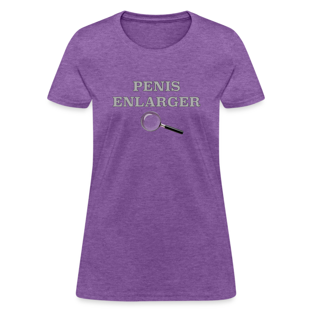 Penis Enlarger Women's T-Shirt (Funny Adult Humor) Color: purple heather