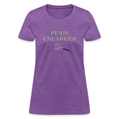 Penis Enlarger Women's T-Shirt (Funny Adult Humor) Color: purple heather