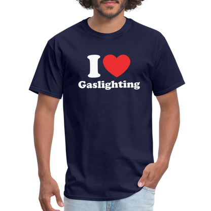 I Heart Gaslighting T-Shirt - navy