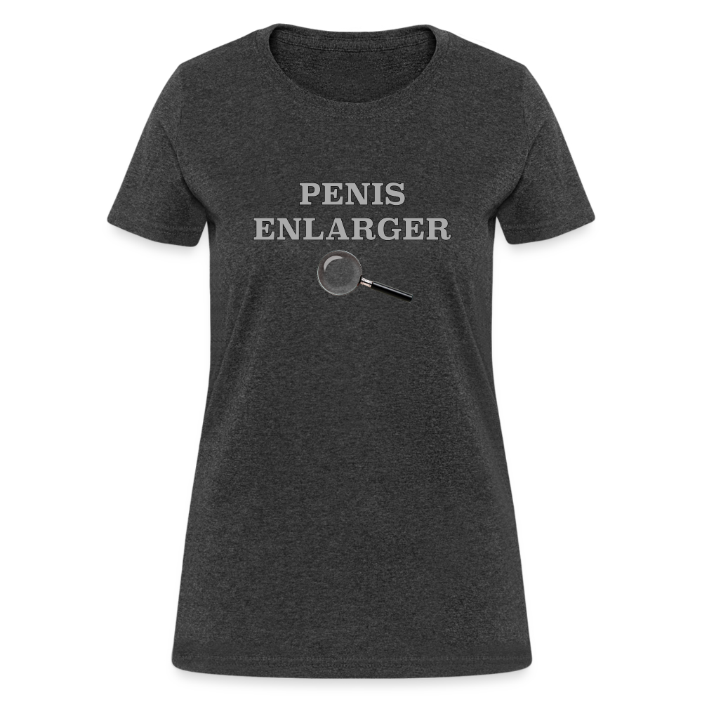 Penis Enlarger Women's T-Shirt (Funny Adult Humor) Color: heather black