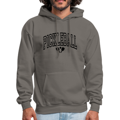 Pickleball Hoodie (Arched Black Letters) - asphalt gray