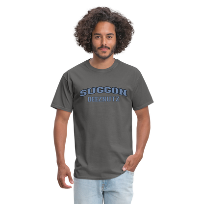 Suggon Deeznutz T-Shirt (in Blue Ball Colors - Funny Sexual Humor) Color: black