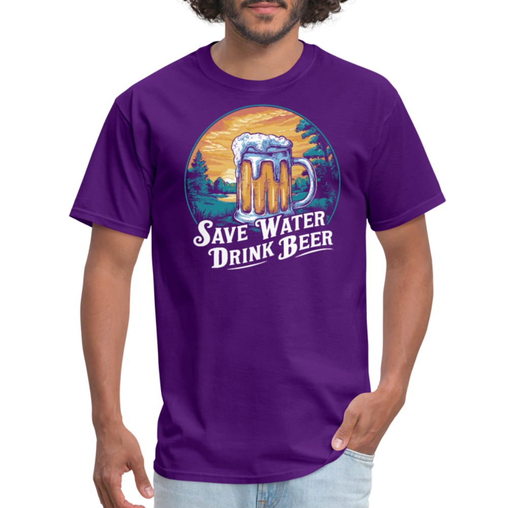 Save Water Drink Beer (Funny Beer Drinking) T-Shirt Color: black