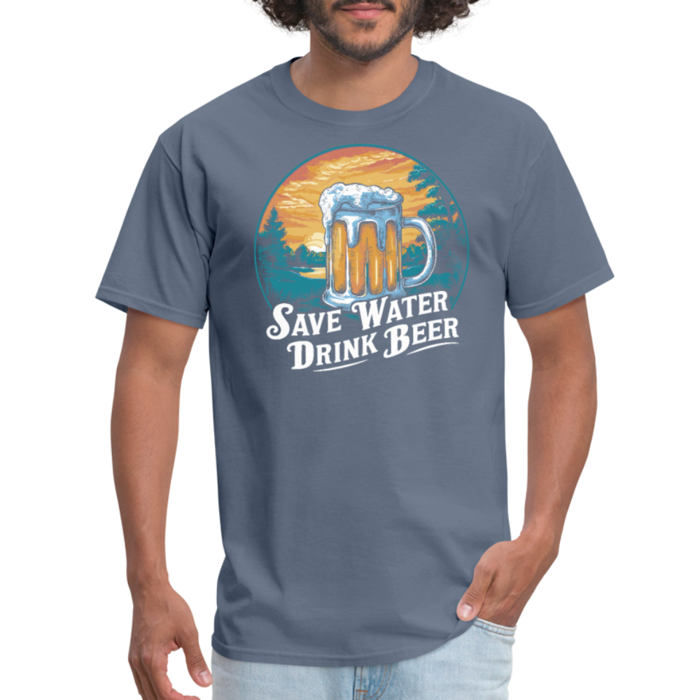 Save Water Drink Beer (Funny Beer Drinking) T-Shirt Color: black