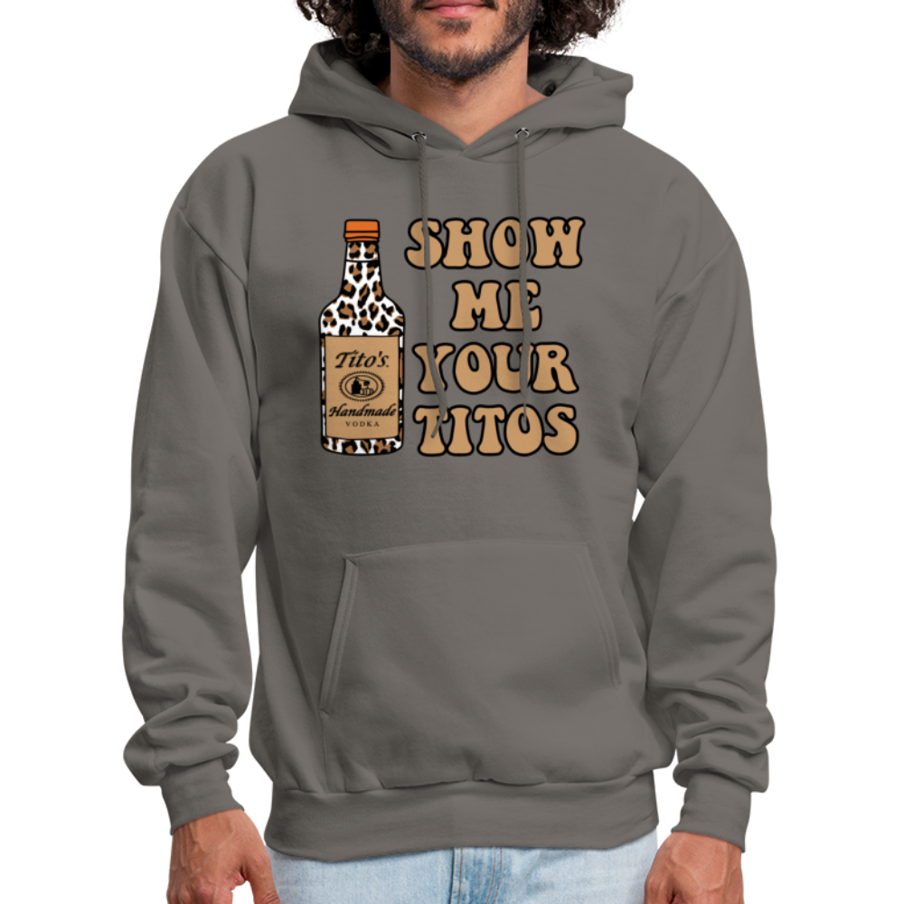 Funny Vodka (Show Me Your Tito's) Hoodie - asphalt gray