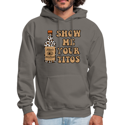 Funny Vodka (Show Me Your Tito's) Hoodie - asphalt gray