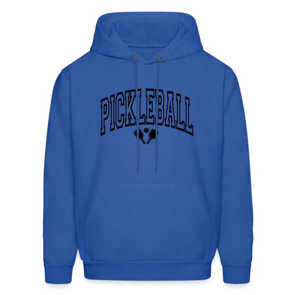 Pickleball Hoodie (Arched Black Letters) - royal blue