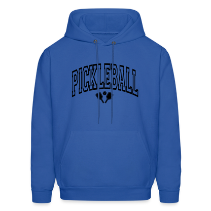 Pickleball Hoodie (Arched Black Letters) - royal blue