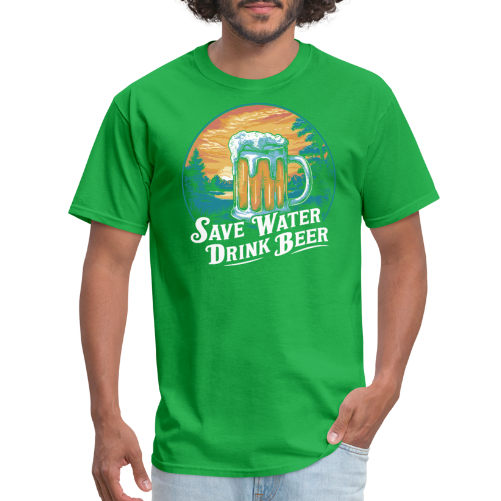 Save Water Drink Beer (Funny Beer Drinking) T-Shirt Color: black