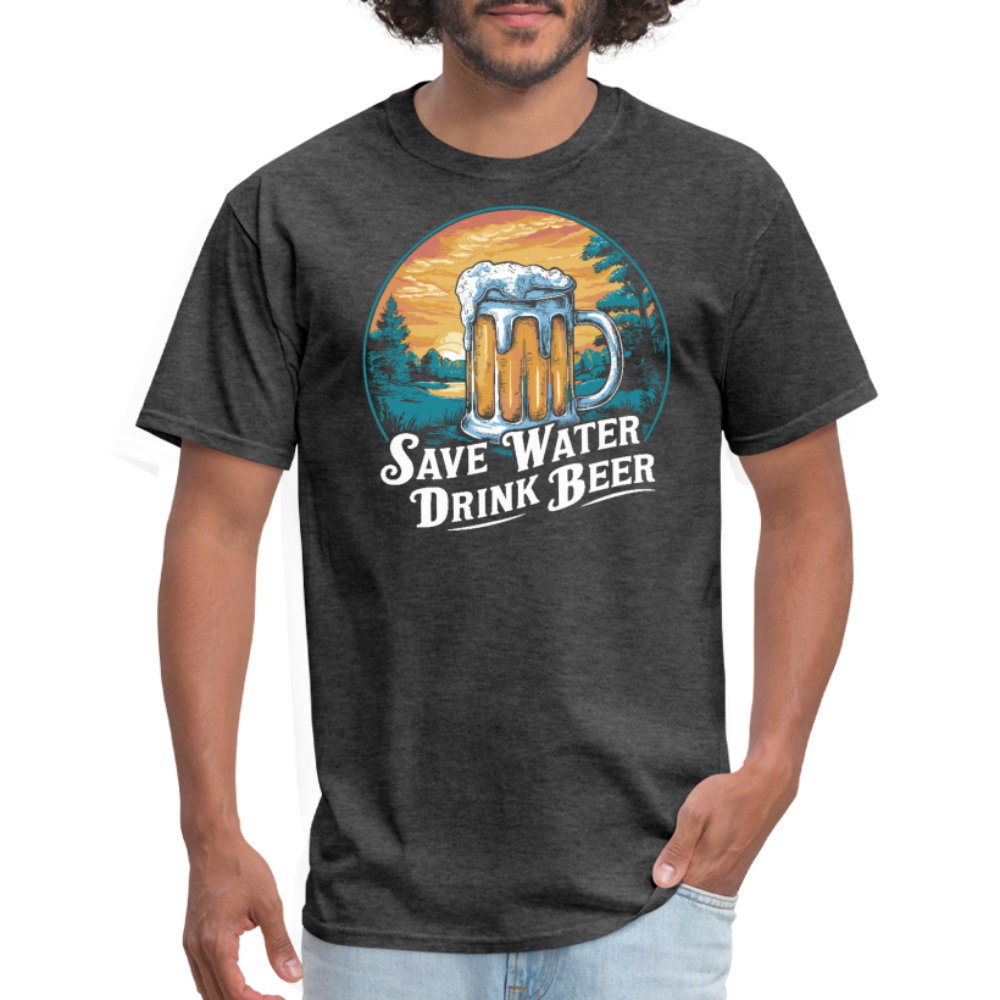 Save Water Drink Beer (Funny Beer Drinking) T-Shirt Color: black