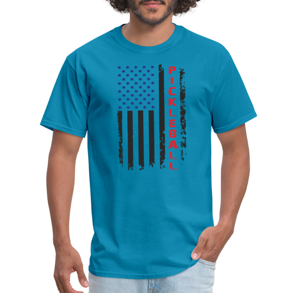 Pickleball Flag T-Shirt - turquoise