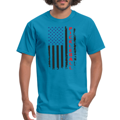 Pickleball Flag T-Shirt - turquoise