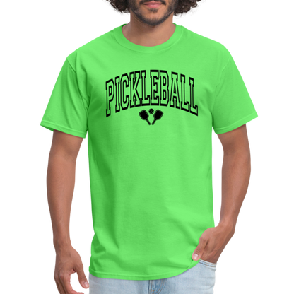 Pickleball T-Shirt (Arched Black Letters) - kiwi