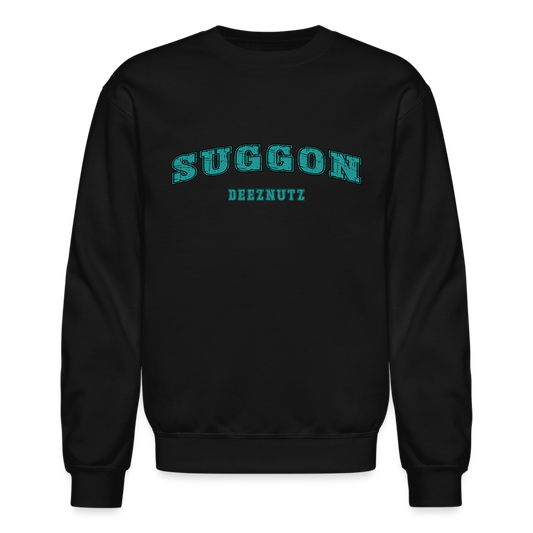 Suggon Deeznutz Sweatshirt (Funny Adult Sexual Humor) - Color: black