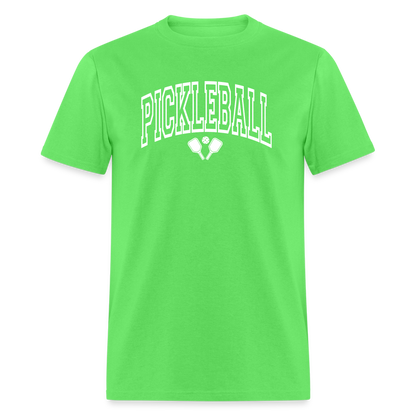 Pickleball T-Shirt (Arched White Letters) - kiwi