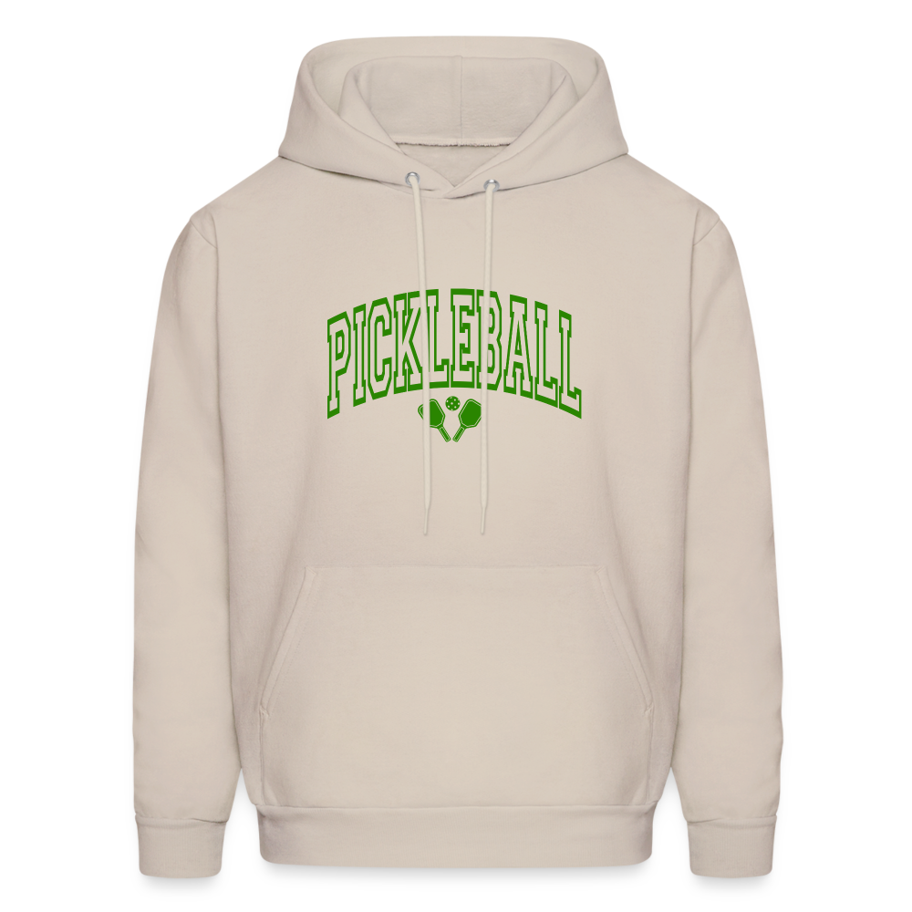 Pickleball Hoodie (Arched Green Letters) - Sand