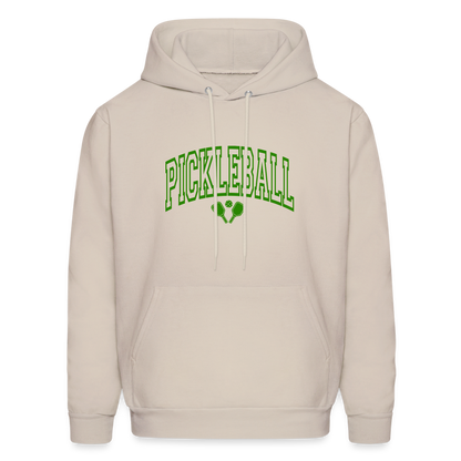 Pickleball Hoodie (Arched Green Letters) - Sand