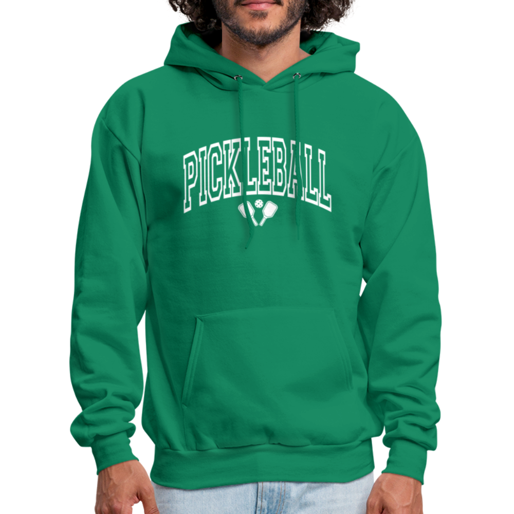 Pickleball Hoodie (Arched White Letters) - kelly green