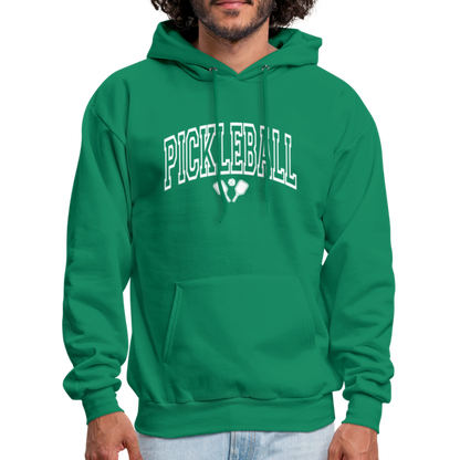 Pickleball Hoodie (Arched White Letters) - kelly green