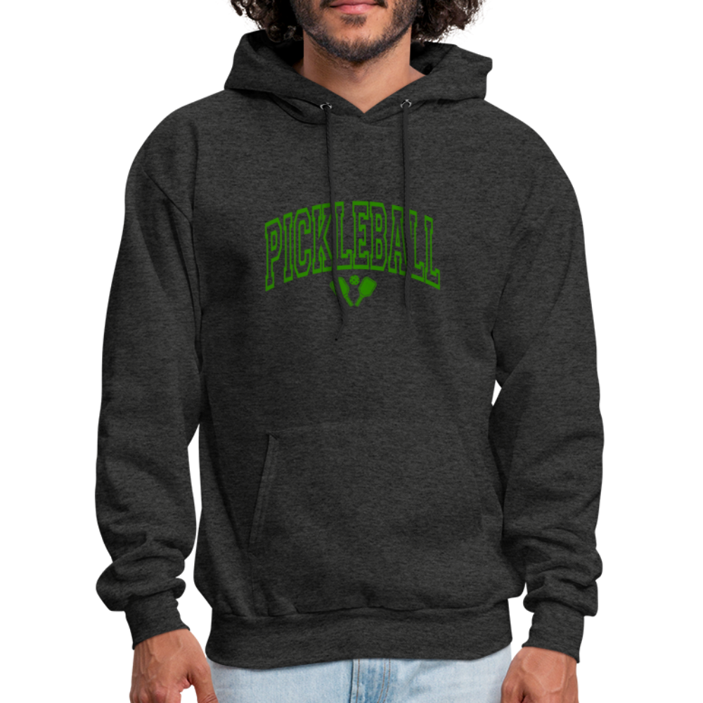 Pickleball Hoodie (Arched Green Letters) - charcoal grey