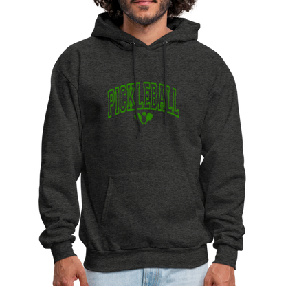 Pickleball Hoodie (Arched Green Letters) - charcoal grey